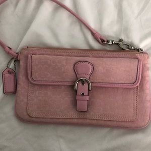 Used Coach light pink clutch. Final price